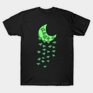 Green Leaf Crecent Moon T-Shirt